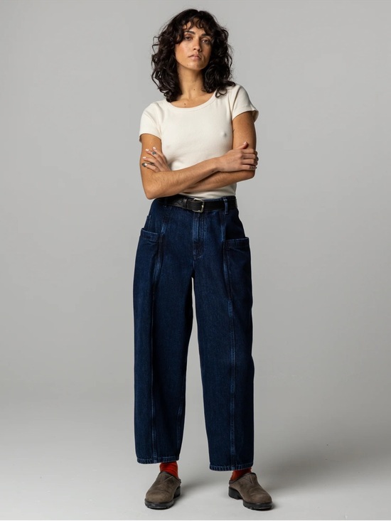 Finisterre Pants - Finisterre Croft Workwear Denim Barrel Pants